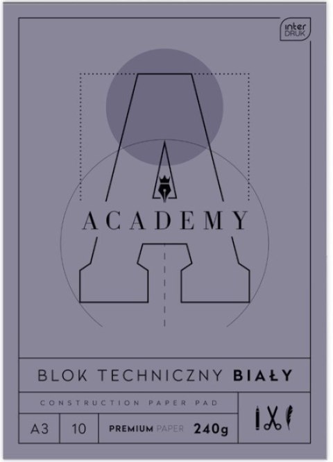 Blok techniczny A3 10 240g ACADEMY