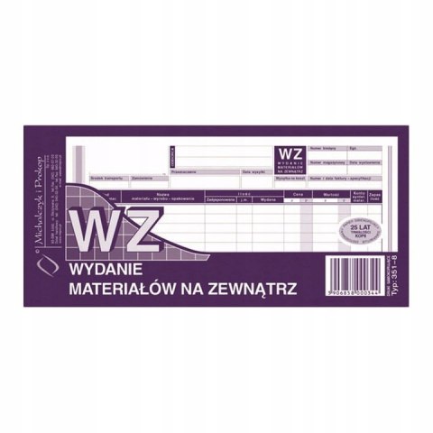 DRUK WZ 1/3 A4 MICHALCZYK 351-8