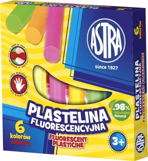 Plastelina Astra fluorescencyjna 6 kolorów (10)