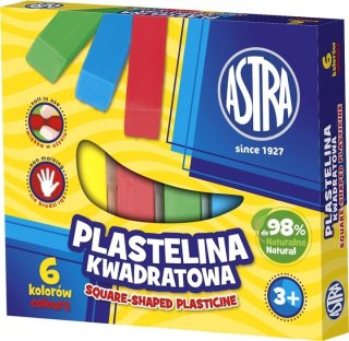 Plastelina Astra kwadratowa 6 kolorów (10)