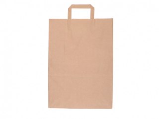 TORBA PAPIEROWA BRĄZ Z UCHEM 42X16X32 (100)