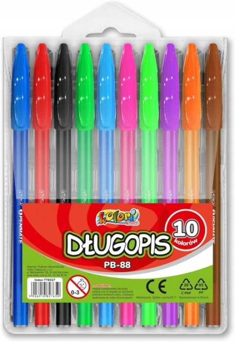 ZESTAW DŁUGOPIS 10KOL PENMATE