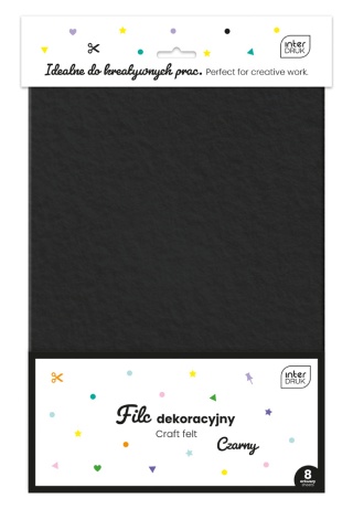 # YNJ FILC DEKORACYJNY CZARNY KPL.8SZT