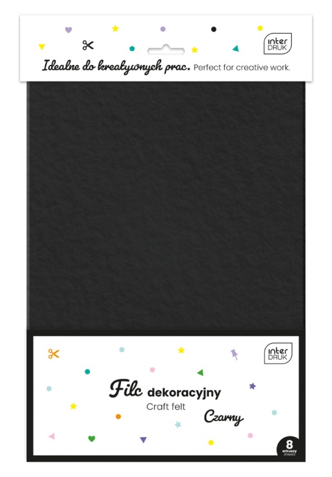 # YNJ FILC DEKORACYJNY CZARNY KPL.8SZT