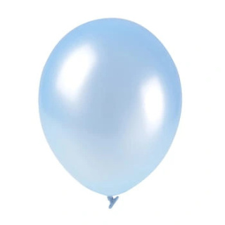 BALONY 100SZT BŁĘKITNE METALIZOWANE 10"