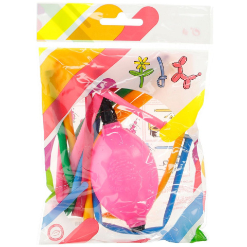 Balony modelinowe (6 szt.) z pompką Balony modelinowe (6 szt.) z pompką