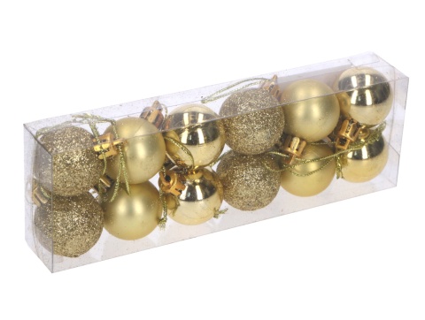 Bombki mini (12 szt.) złote