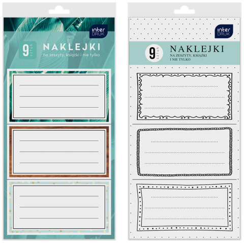 NAKLEJKI NA ZESZYTY RAMKI[50x300
