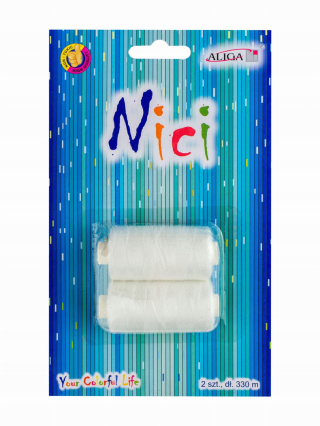 Nici NIT-1122 białe, op. zawiera 2szt. x 330m