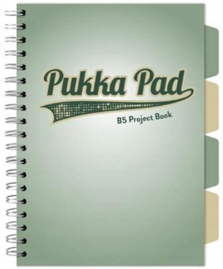 PUKKA PROJECT BOOK SAGE B5 KRATKA ZIELONY 100K 80G
