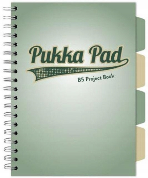PUKKA PROJECT BOOK SAGE B5 KRATKA ZIELONY 100K 80G PUKKA PROJECT BOOK SAGE B5 KRATKA ZIELONY 100K 80G