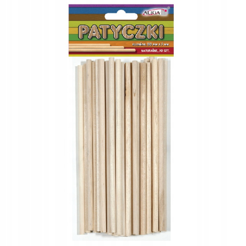 Patyczki NATURAL 150x5MM 50szt PK-0104 Patyczki NATURAL 150x5MM 50szt PK-0104