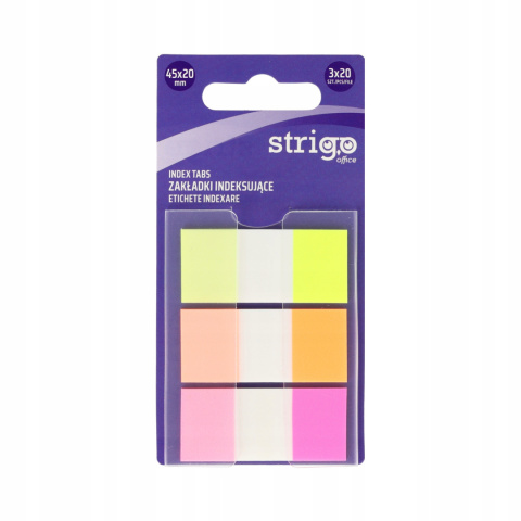 STRIGO ZAKŁADKI INDEKSUJĄCE Z LINIJKĄ 45X20MM 3 KO STRIGO ZAKŁADKI INDEKSUJĄCE Z LINIJKĄ 45X20MM 3 KO