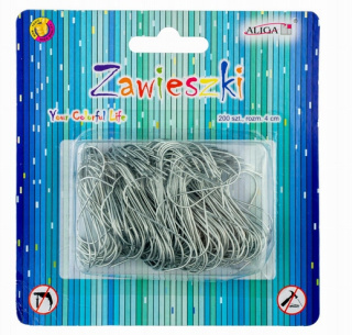 Zawieszki do bombek srebrne w kształcie S 200szt