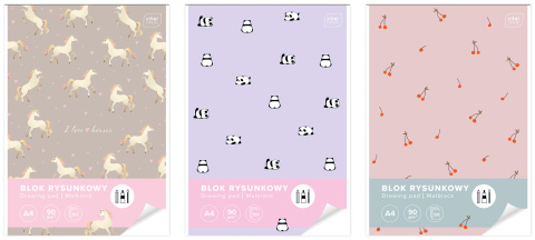 Blok rysunkowy A4 50 90g Cute Girl (5X40)