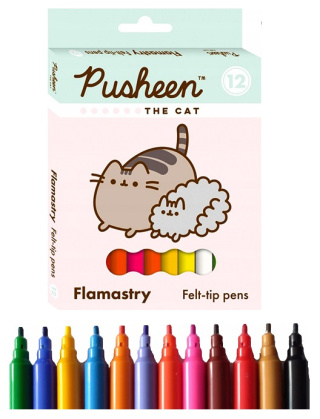 FLAMASTRY 12 kol. PUSHEEN mkmn