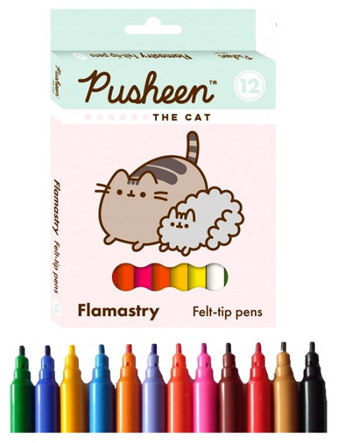 FLAMASTRY 12 kol. PUSHEEN mkmn FLAMASTRY 12 kol. PUSHEEN mkmn