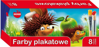 Farby plakatowe MONA 8 kolorów 20 ml(6)