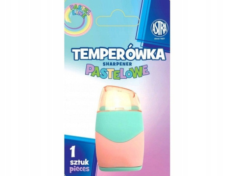 Gumka z temperówką 2w1 pastelowa ASTRA, display 16