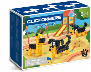 KLOCKI CLICFORMERS BRAVE FRIENDS 74EL. 3W1 4+
