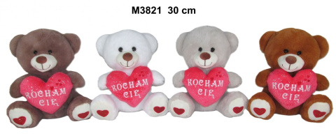 MIŚ SERCE 'KOCHAM CIĘ' 4 KOL 30CM