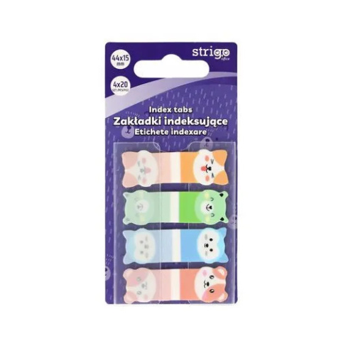 STRIGO ZAKŁADKI INDEKSUJĄCE MISIE 44X15MM 80 KARTE STRIGO ZAKŁADKI INDEKSUJĄCE MISIE 44X15MM 80 KARTE