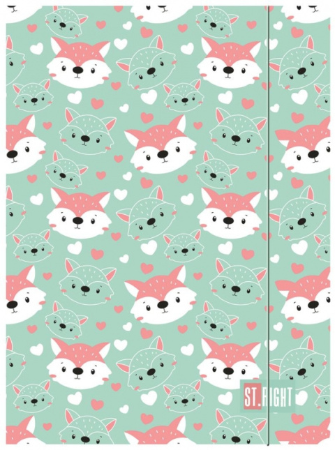 TECZKA Z GUMKĄ A4 300 g/m2 ST.RIGHT LOVELY FOXY mk TECZKA Z GUMKĄ A4 300 g/m2 ST.RIGHT LOVELY FOXY mk