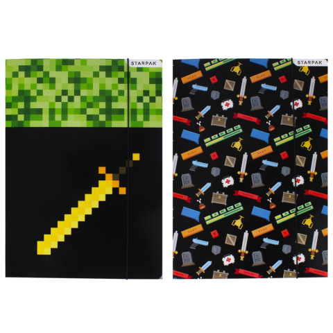 TECZKA Z GUMKĄ A4 PIXEL GAME STK FOL(10)
