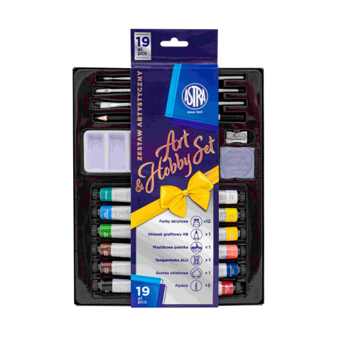 Zestaw artystyczny ASTRA ART&HOBBY - 19 el. Farby