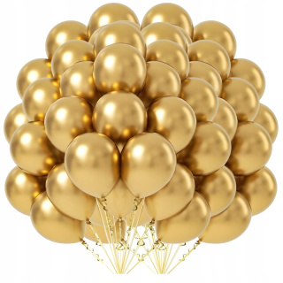 Balony 100szt metalizowane 12'' złote