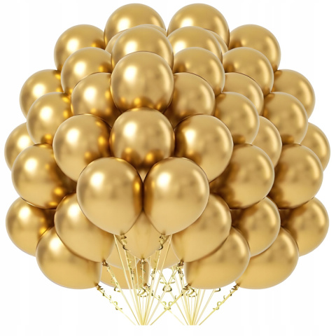 Balony 100szt metalizowane 12'' złote Balony 100szt metalizowane 12'' złote