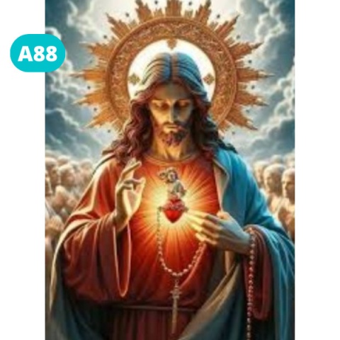 DIAMENTOWA MOZAIKA ŚWIĘTE JEZUS Z SERCEM DIAMENTOWA MOZAIKA ŚWIĘTE JEZUS Z SERCEM