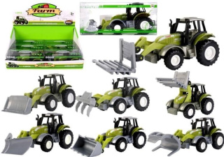 FARMA TRAKTOR Z ŁYŻKĄ METALOWY 16CM