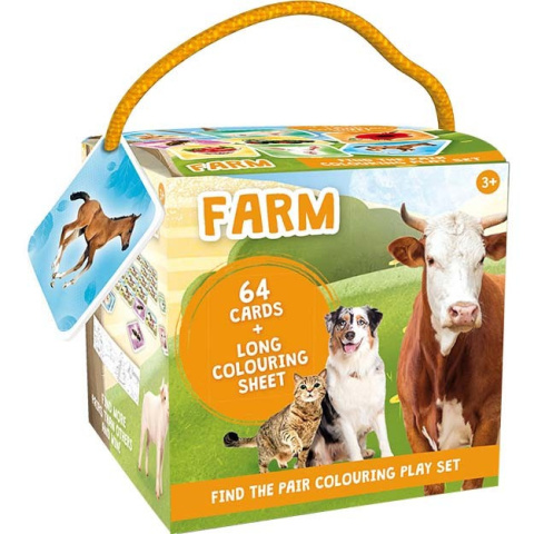 GRA MEMORY+ KOLOROWANKA- FARM 64 KARTY GRA MEMORY+ KOLOROWANKA- FARM 64 KARTY