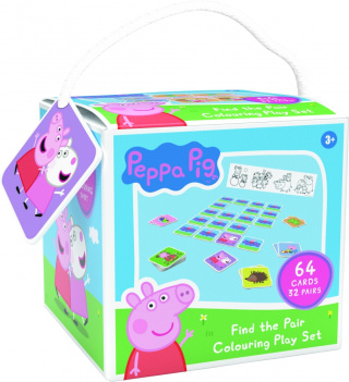GRA MEMORY+ KOLOROWANKA- PEPPA PIG 64 KARTY