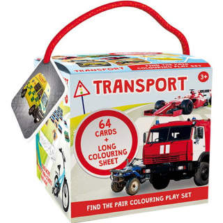 GRA MEMORY+ KOLOROWANKA- TRANSPORT 64 KARTY