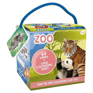 GRA MEMORY+ KOLOROWANKA- ZOO 64 KARTY