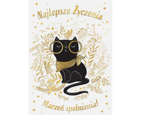 KARNET B6 NAJLEPSZE ŻYCZENIA KOT W OKULARACH KARNET B6 NAJLEPSZE ŻYCZENIA KOT W OKULARACH