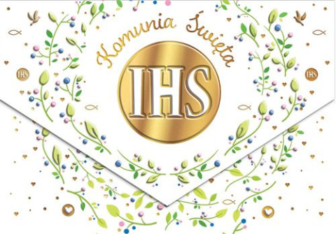 Karnet Koperta A5 KOMUNIA LISTKI IHS