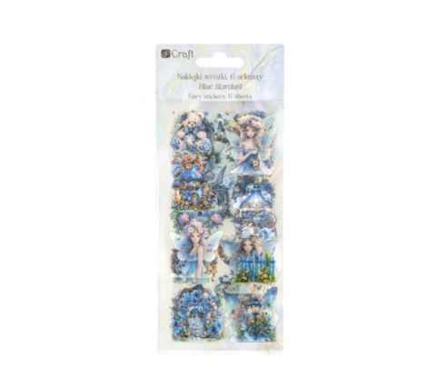 NAKLEJKI WRÓŻKI 6 ARKUSZY - BLUE STARDUST NAKLEJKI WRÓŻKI 6 ARKUSZY - BLUE STARDUST