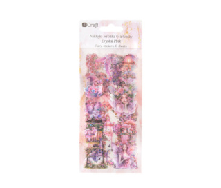NAKLEJKI WRÓŻKI 6 ARKUSZY - CRYSTAL PINK