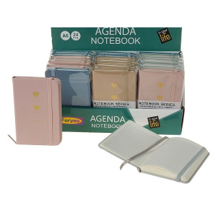 NOTES A6 NA GUMKĘ SERCA MIX KOLOR 14X9 CM KRATKA ADAR
