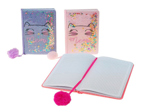 Notes brokatowy Kotek MIX ADAR 241x157 mm Notes brokatowy Kotek MIX ADAR 241x157 mm