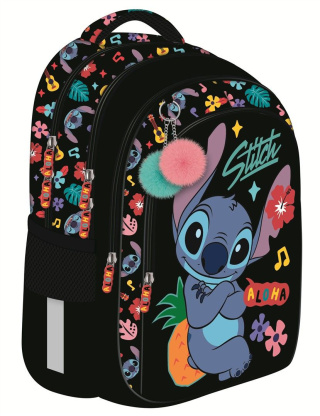 PLECAK 4-KOMOROWY BPL-58 STITCH BLACK ALOHA mkmp