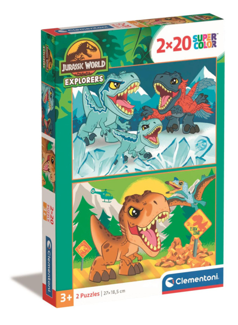 PUZZLE 2X20EL JURASSIC WORLD CLEMENTONI PUZZLE 2X20EL JURASSIC WORLD CLEMENTONI
