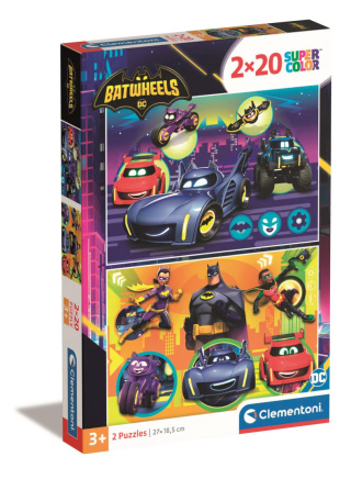 PUZZLE 2X20EL SUPER KOLOR Batwheels CLEM