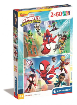 PUZZLE 2X60 CLM 21625 SPIDEY AND FRIENDS PUD