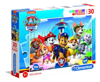 PUZZLE SUPER COLOR PAW PATROL 30EL. CLEM