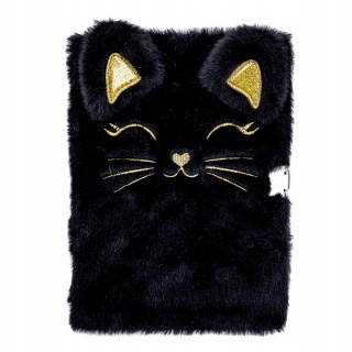 Pamiętnik z kłódką ASTRAPAP FLUFFY KITTY BLACK A5