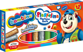 Plastelina 12 kolorów BAMBINO(10)